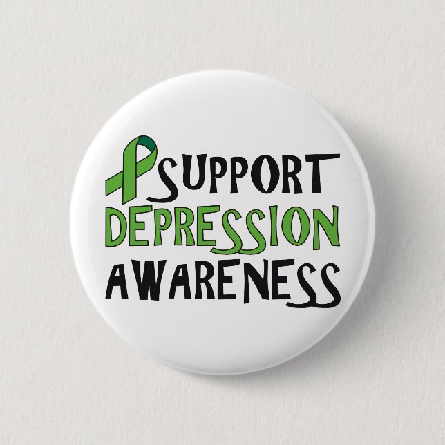 Support Depression Awareness 6 Cm Round Badge (Front)