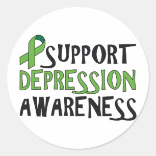 Support Depression Awareness Classic Round Sticker