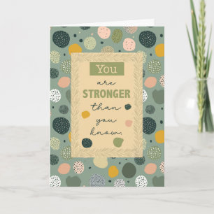 Support Encouragement Sage Green Boho Dot Pattern Card