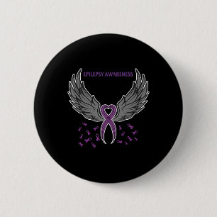 Support Epilepsy Awareness Costume Purple Ribbon G 6 Cm Round Badge