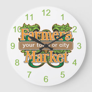 Support Farmers Market Large Clock