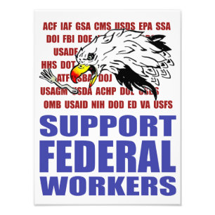 Support Federal Workers Eagle Photo Print