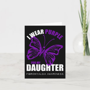 Support Fibromyalgia Awareness Butterfly Purple Ri Card