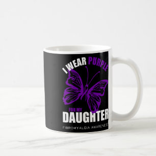 Support Fibromyalgia Awareness Butterfly Purple Ri Coffee Mug