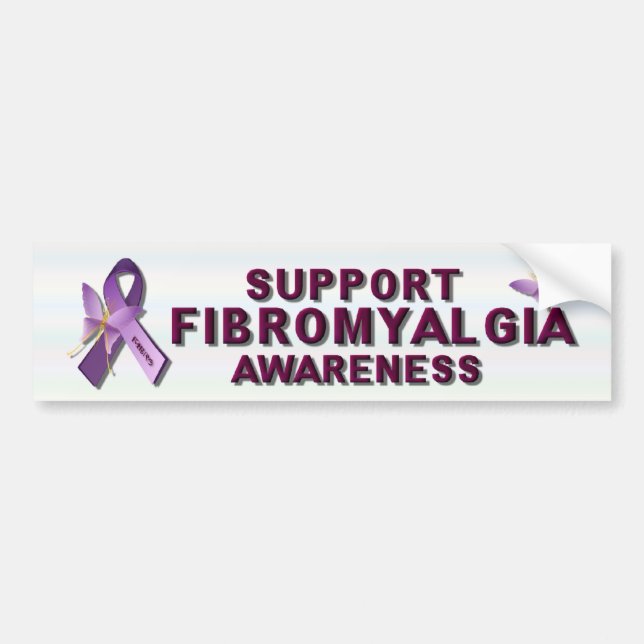 Support Fibromyalgia Awareness Day Bumper Stickers (Front)