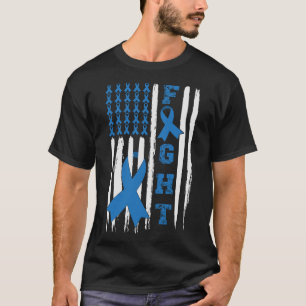 Support Fight USA Flag Type 2 Type 1 Diabetes Awar T-Shirt