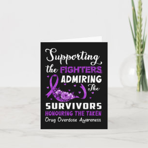 Support Fighters Honouring Taken Drug Overdose Awa Card