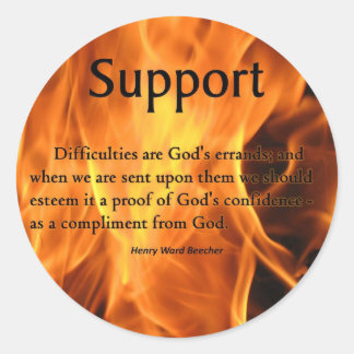 Support for Difficulty Classic Round Sticker