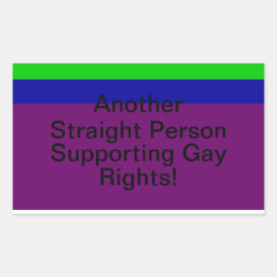 Support Gay Rights Rectangular Sticker