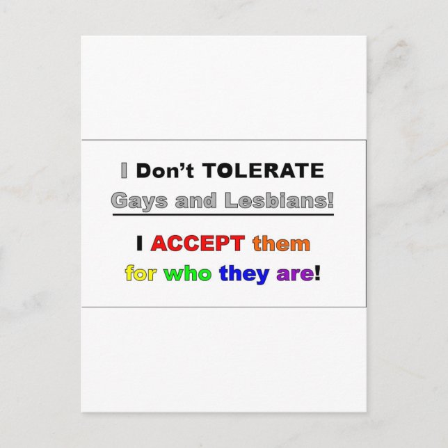 Support Gays and Lesbians Postcard (Front)