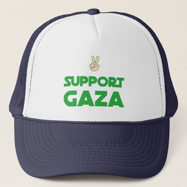 Support Gaza Gaza Genocide T-Shirt Trucker Hat (Front)
