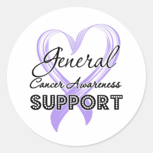 Support General Cancer Awareness Classic Round Sticker