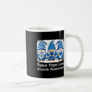 Support Gnomes With Ribbon Blue Ataxia Awareness  Coffee Mug