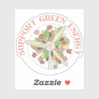 Support Green Energy Wind and Flowers