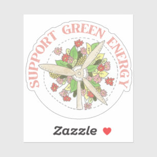 Support Green Energy Wind and Flowers