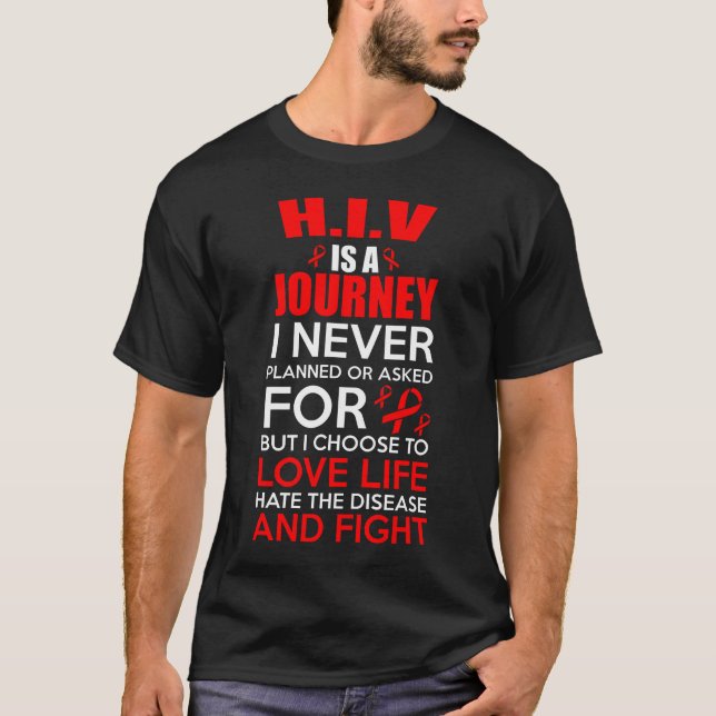 Support Hiv Awareness  T-Shirt (Front)