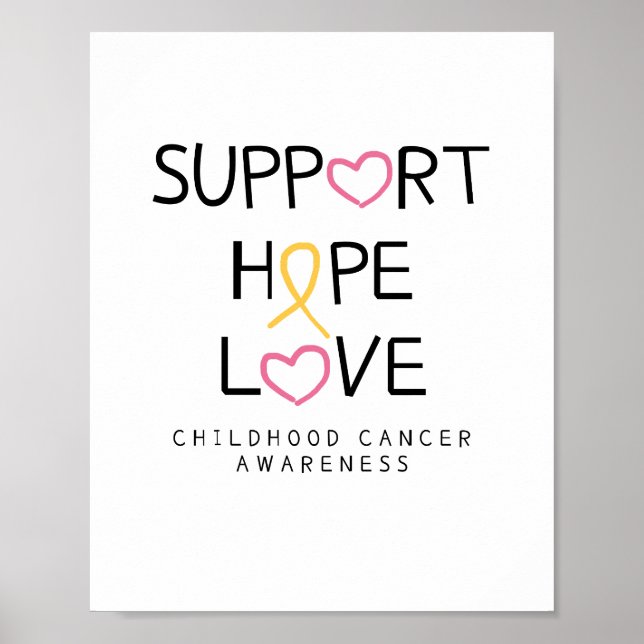 support.hope.love. cancer Poster & Prints (Front)