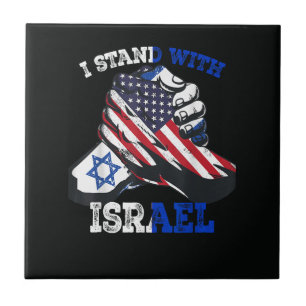 Support I Stand with Israel Jewish Heritage Ceramic Tile
