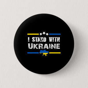 Support I Stand With Ukraine Flag American Ukraini 6 Cm Round Badge