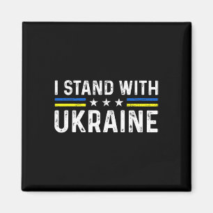 Support I Stand With Ukraine Ukrainian Flag Magnet