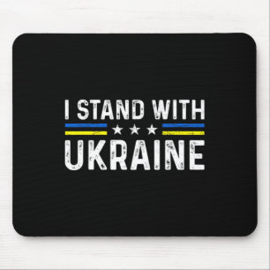 Support I Stand With Ukraine Ukrainian Flag Mouse Pad