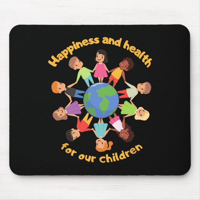 Support International Children's Day Planet Earth  Mouse Pad (Front)