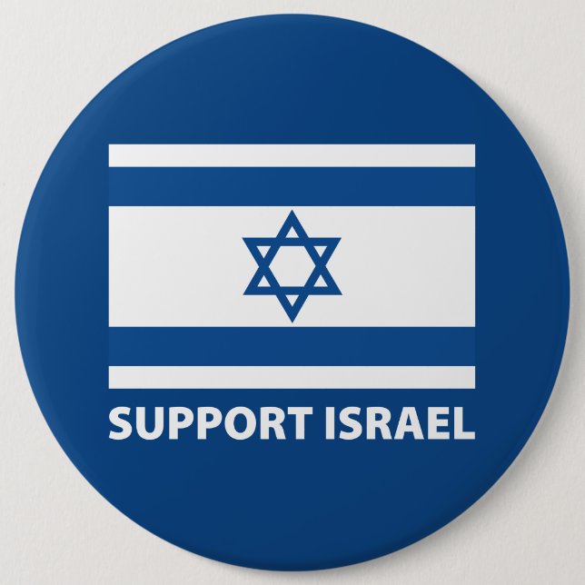 Support Israel 6 Cm Round Badge (Front)