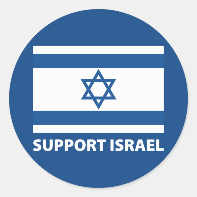 Support Israel Classic Round Sticker (Front)