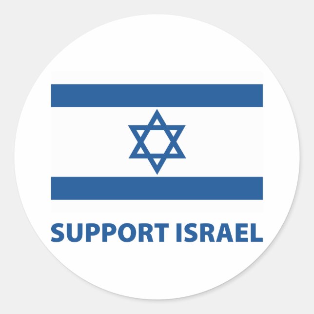 Support Israel Classic Round Sticker (Front)
