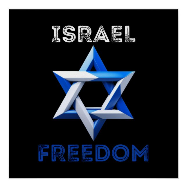 Support Israel, freedom, stand with israel Poster (Front)