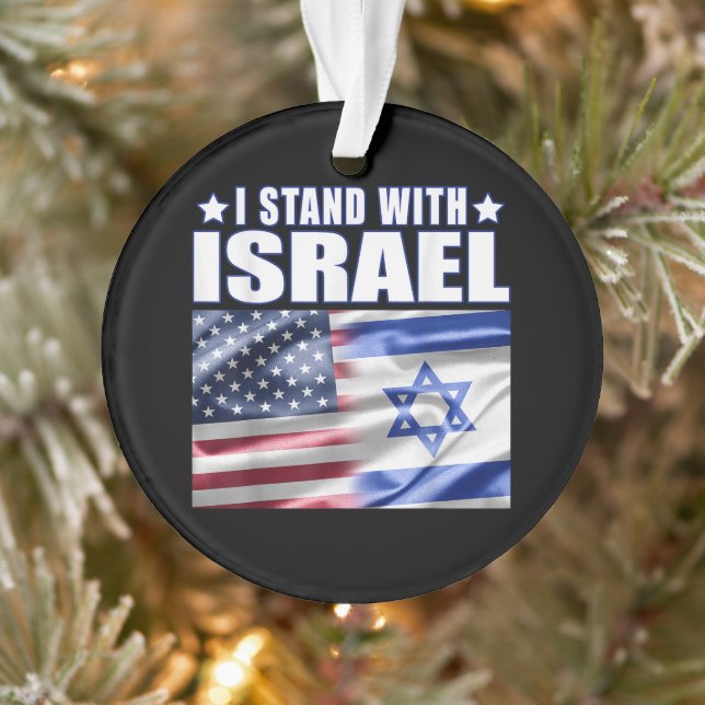 Support Israel I Stand with Israel  Ornament (Tree)