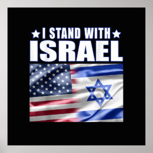 Support Israel I Stand with Israel Poster