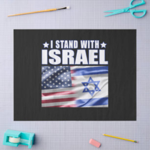 Support Israel I Stand with Israel Tissue Paper