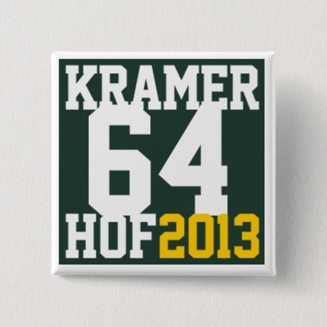 Support JerryKramer4HOF 15 Cm Square Badge (Front)