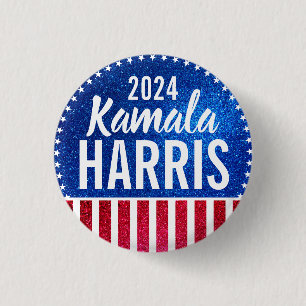 Support Kamala Harris 2024 Progress and Unity 3 Cm Round Badge