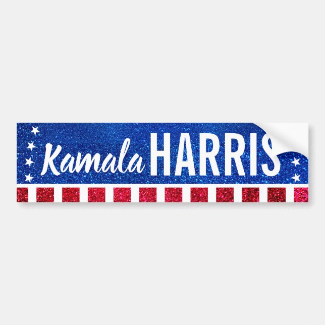 Support Kamala Harris 2024 Progress and Unity Bumper Sticker (Front)