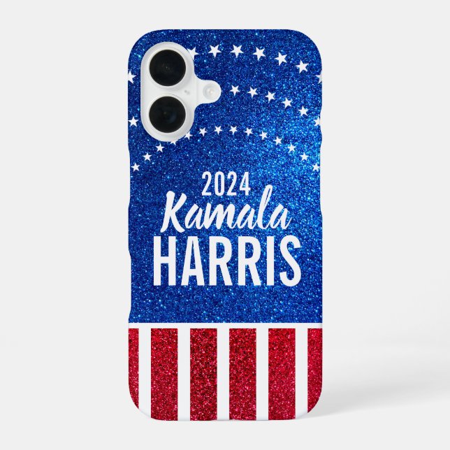Support Kamala Harris 2024 Progress and Unity iPhone 16 Case (Back)