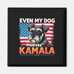 Support Kamala Harris Dog Lovers Even My Dog Loves Magnet