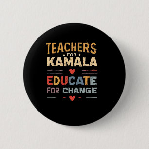 Support Kamala Harris Education Teacher Harris  6 Cm Round Badge