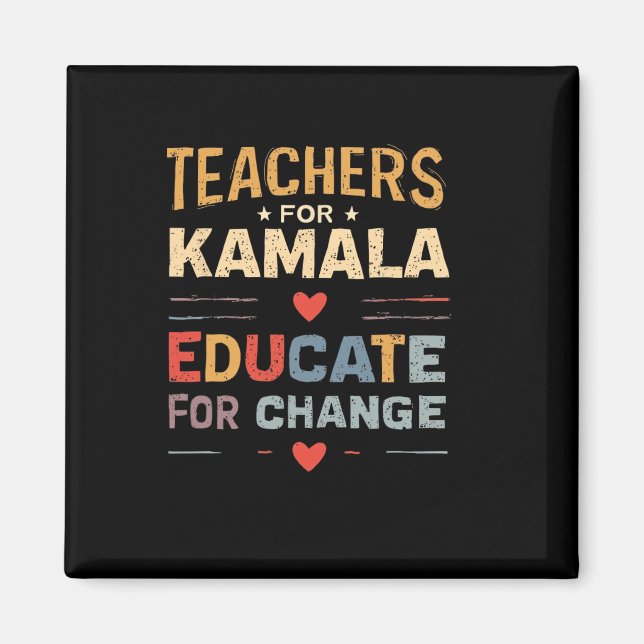 Support Kamala Harris Education Teacher Harris  Magnet (Front)