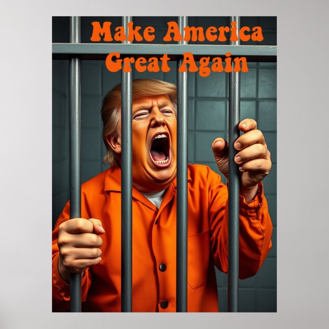 Support Kamala Walz Justice Trump Funny Satire  Poster (Front)