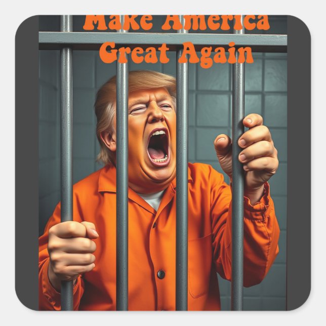Support Kamala Walz Justice Trump Funny Satire  Square Sticker (Front)