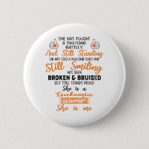 Support Leukaemia Warrior Gifts 6 Cm Round Badge