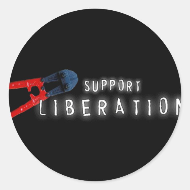 Support Liberation Classic Round Sticker (Front)