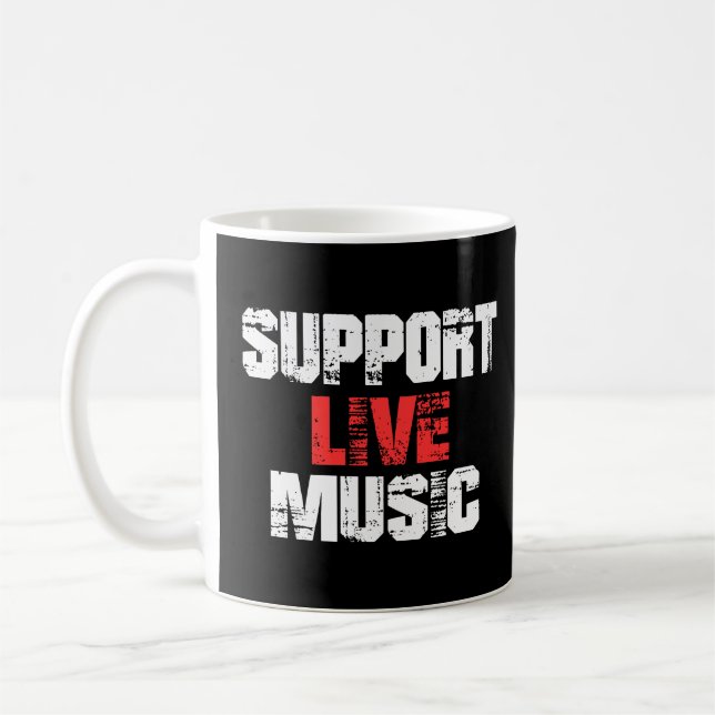 Support Live Music Coffee Mug (Left)