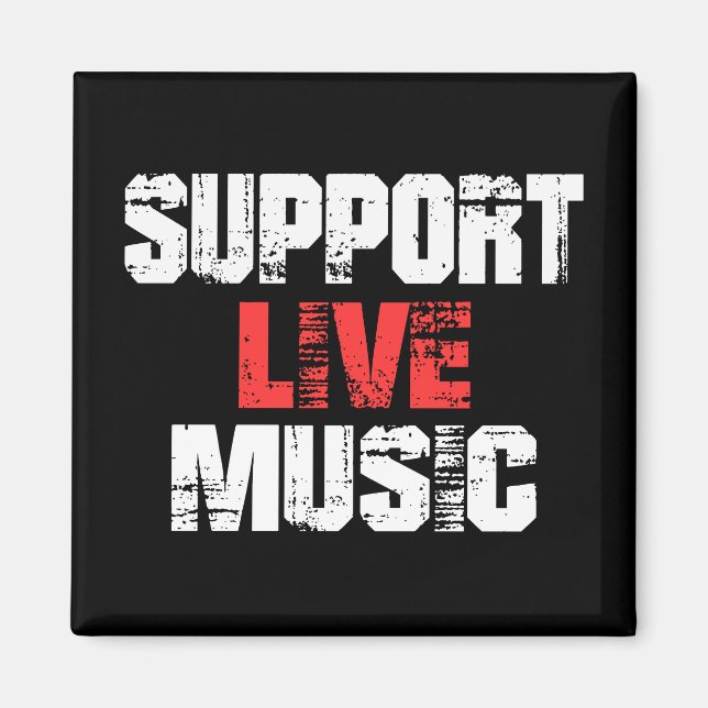 Support Live Music Magnet (Front)