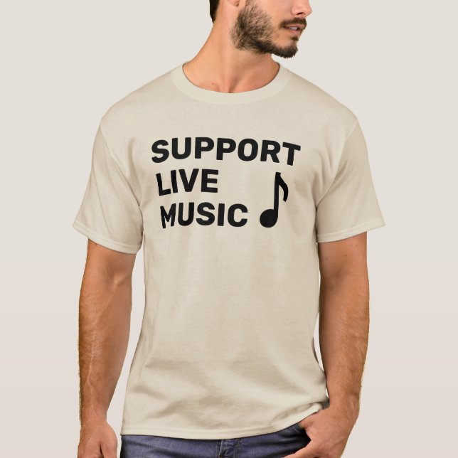 Support Live Music T-Shirt (Front)