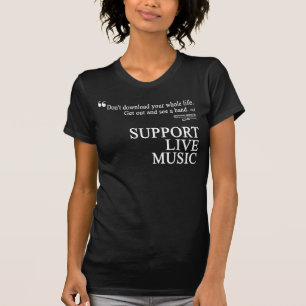 SUPPORT LIVE MUSIC - Women's Fitted T-Shirt
