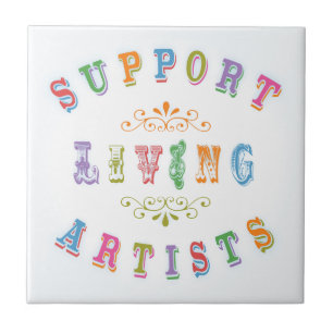 Support Living Artists Tile