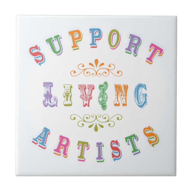 Support Living Artists Tile (Front)